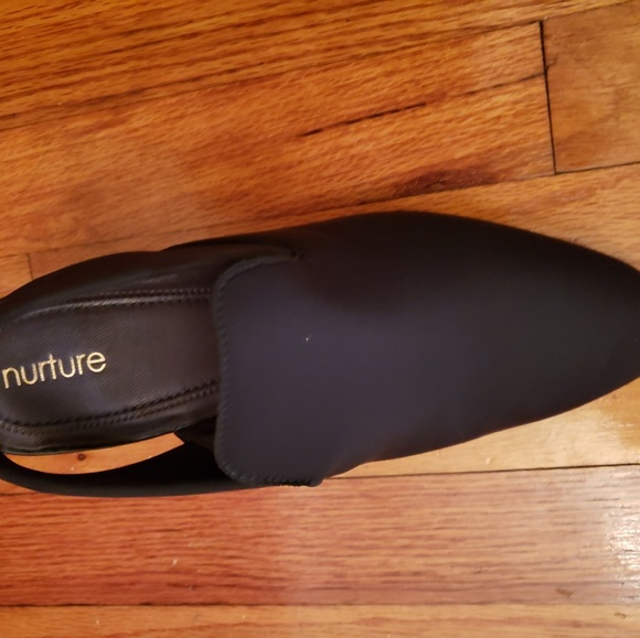 Nurture Navy Blue Slingback Heels, Booties - Picture 2 of 3